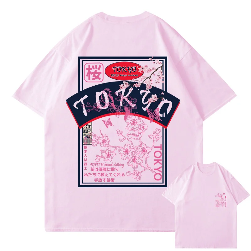Hip hop streetwear Harajuku T-shirt Japan Fortune Cat 2025 men's summer 100% cotton casual short sleeved T-shirt Japanese style