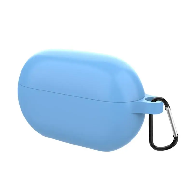 Funda de silicona antiarañazos para auriculares, funda protectora con mosquetón