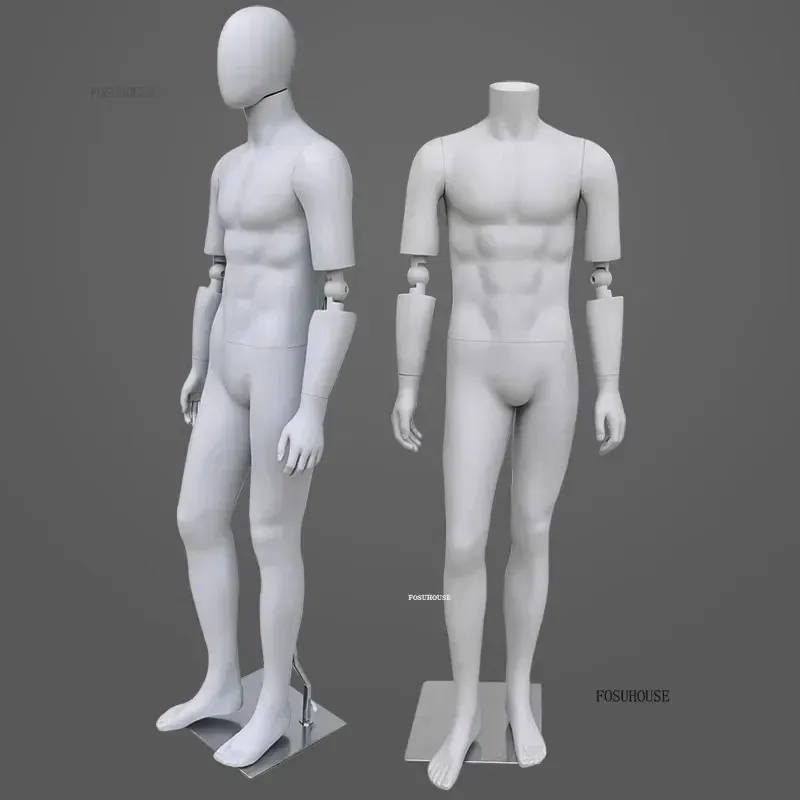 

Men's Clothing Store Movable Joint Mannequins Props Full Body Mannequins Display Stand Female Half-body Mannequin Window Display