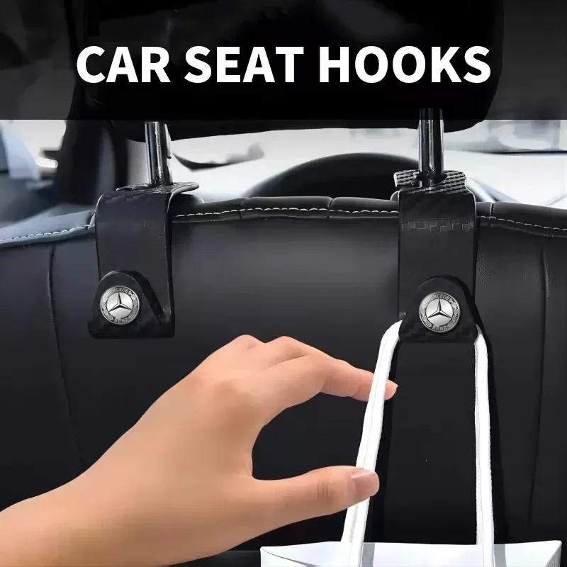 1/2/4 قطعة سيارة مسند الرأس بالمقعد السنانير تخزين شماعات لمرسيدس بنز AMG W176 W202 W204 W205 W210 W211 W212 CLA CLK CLS GLA GLC #3