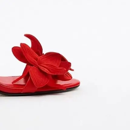

Ladies Solid Red Flowers Sandals Lace Up Unique Sexy Sandals Cross Tied Stiletto Heel Party 2025 New Arrival Summer Woman Shoes