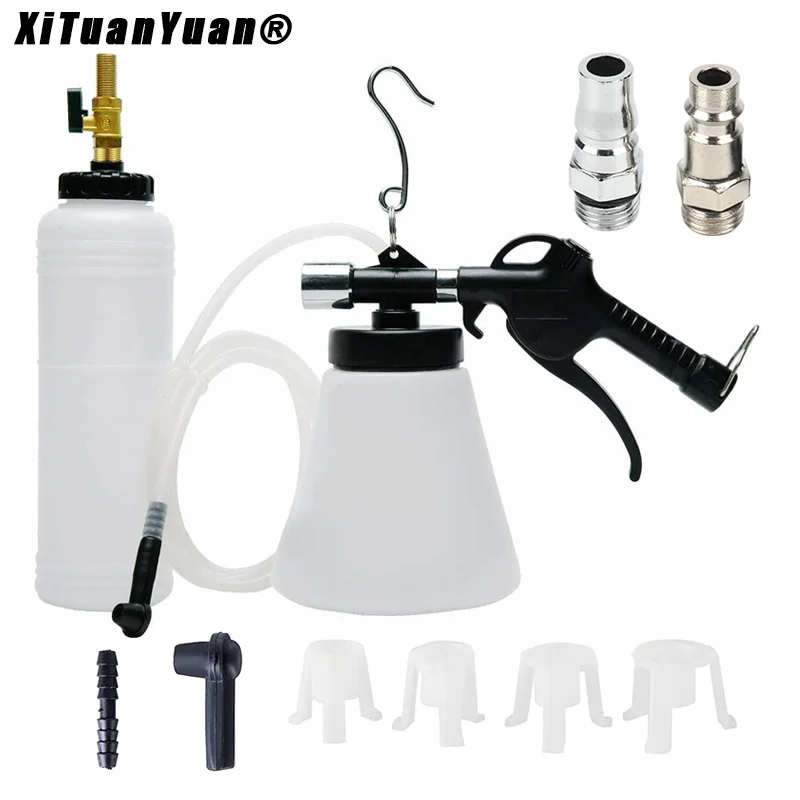 

1L+0.75L Car Brake Bleeder Pump Bleeding Fluid Change Oil Kit Air Pneumatic Vacuum Tool Set Auto Repair Tools