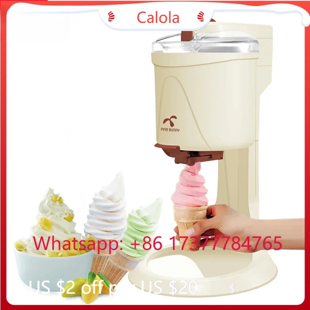 Mini DIY Soft Ice Cream Machine XEOLEO 20W Fully Automatic Ice Cream Making Equipment