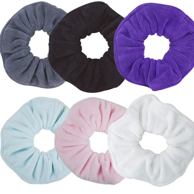 Large Thick Plush Hair tie Absorbent Dry Hair Soft Towel Scrunchies For Wet Hair Women Girls Bathing Wet Hair Hair Accessories