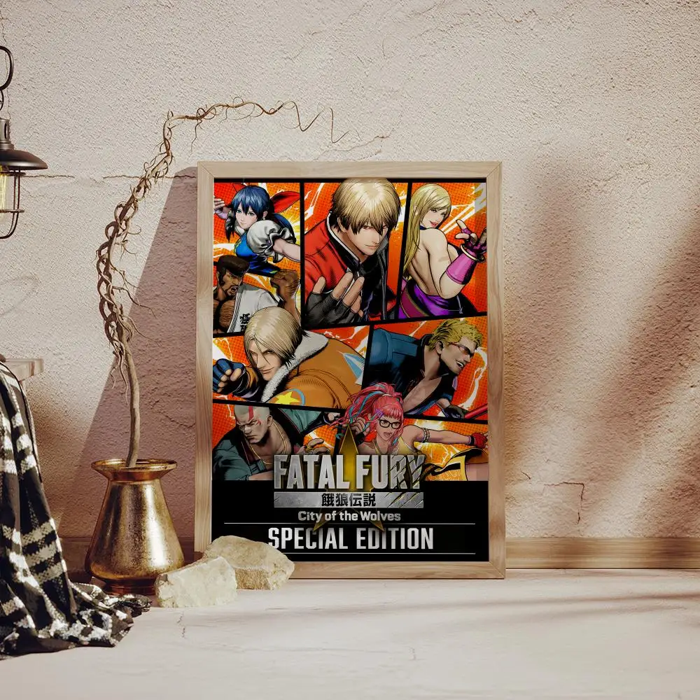 مدينة W-Wolves اللوحة الخط الفن ورقة مقاومة للماء مقهى بار المواد القماشية لا يمكن لصقها بدون إطار