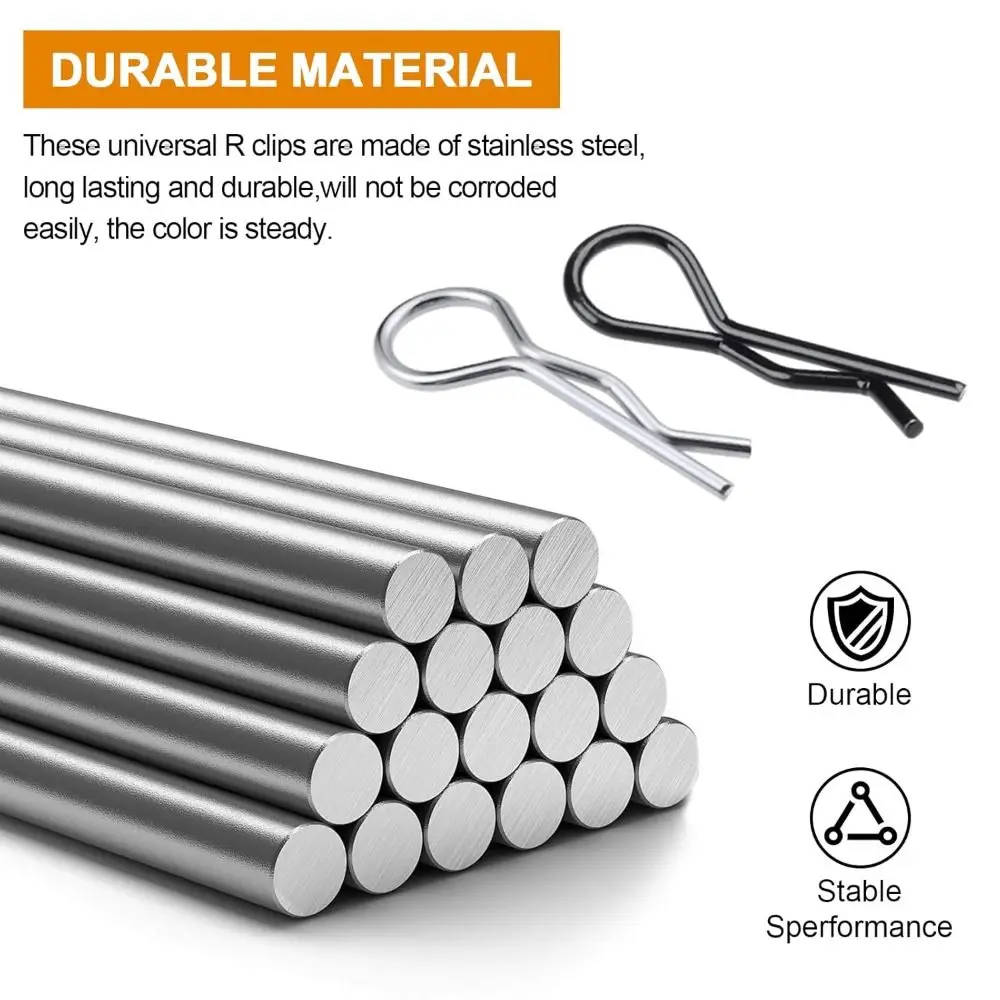 New 1/8 1/10 RC Body Clips R Type Wave Shape R Buckles Metal R-Clips RC Cars Parts