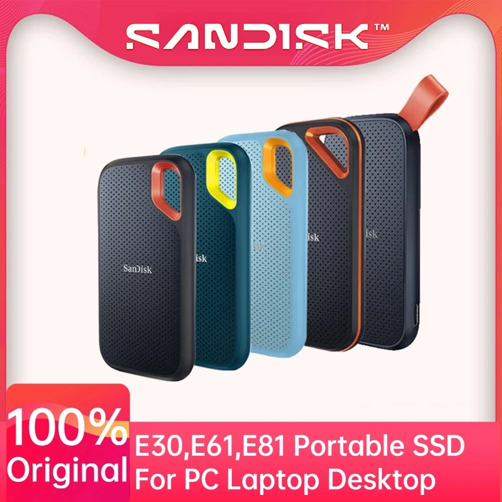 Unidad de estado sólido portátil SSD E30 E61 E81, disco duro de 480GB, 500GB, 1TB, 2TB, 4TB, USB 3.2Gen2x2, unidad de estado sólido externa tipo A/C para ordenador portátil de escritorio