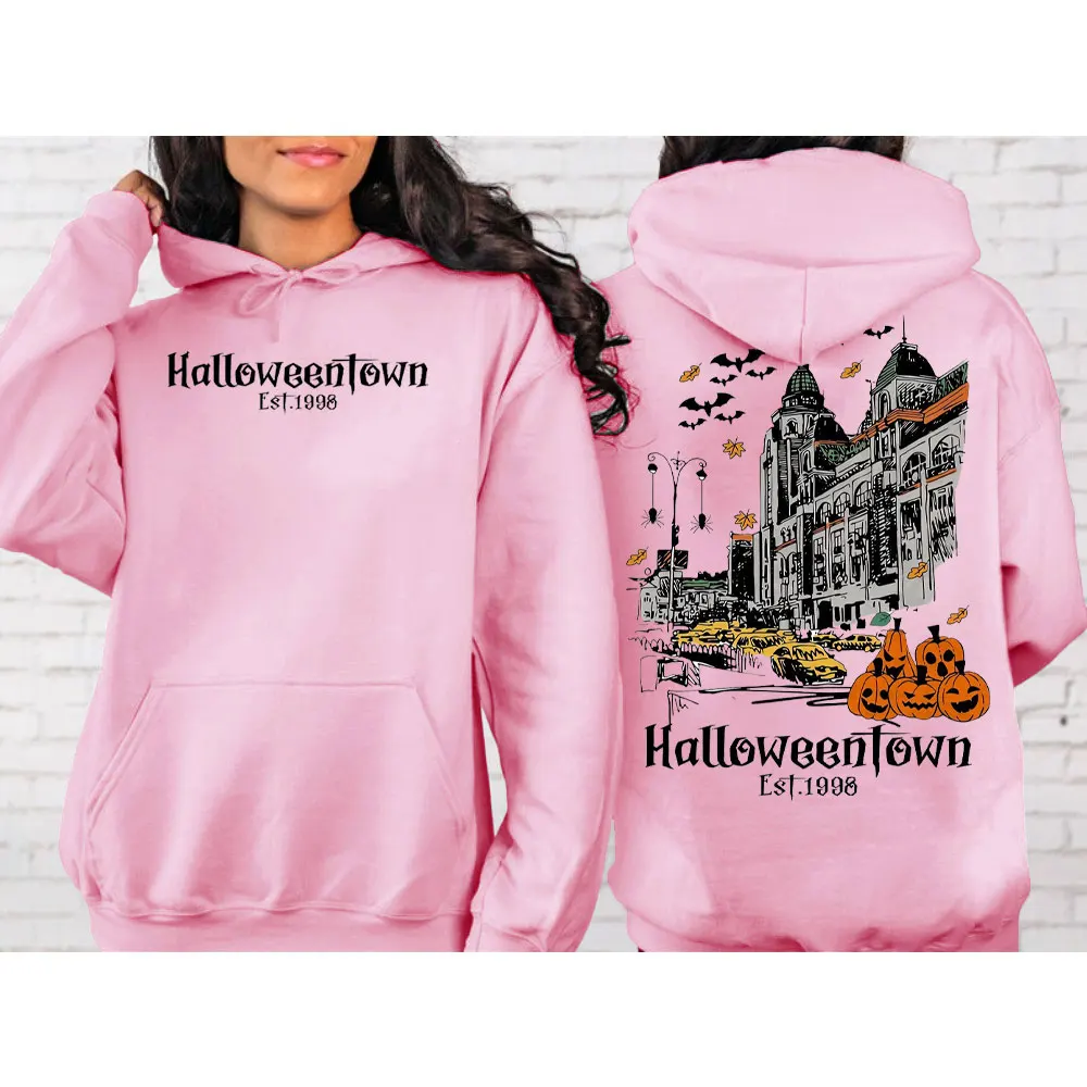 Halloween Townn University 1998 Sweatshirt Halloween Pumpkin Spooky Vibes Women Hoodies Trick or TreatBoo Halloween Men Hoody