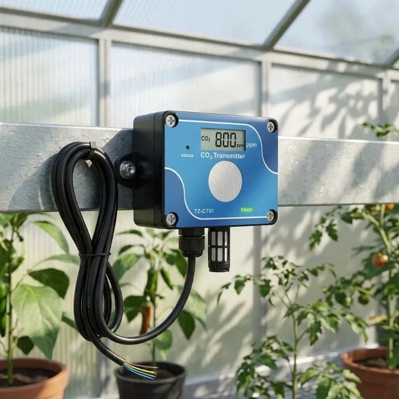 NDIR CO2 Sensor Transmitter Wall Mount Air Quality Monitor, Easy Operation for Office School Indoor Detection