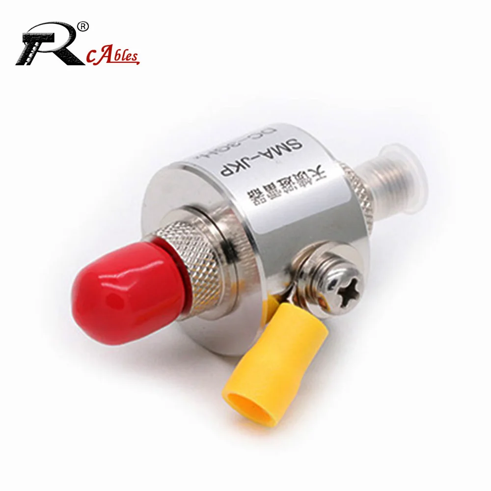 50 Ohm SMA Male to Female RF Coax Lightning Arrester Surge Protector for Signal Booster GSM 3G 4G LTE Wireless LAN WiFi Antenna