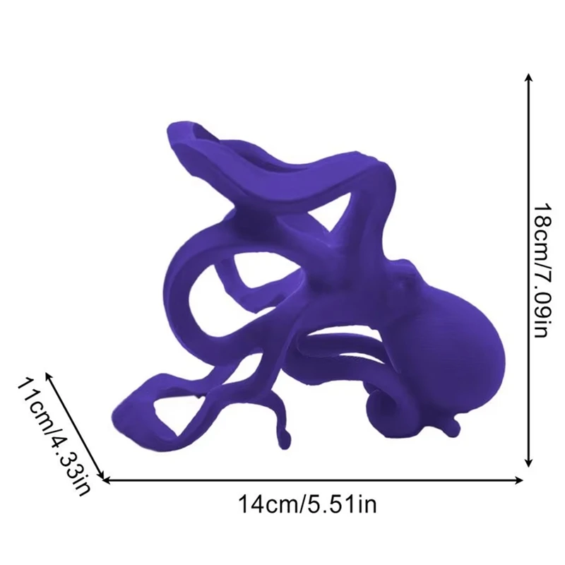 Wine Bottle Rack Octopus Wine Bottle Storage Rack Freestanding Animal Statue Storage Organizer Desk Decor Violet Retail