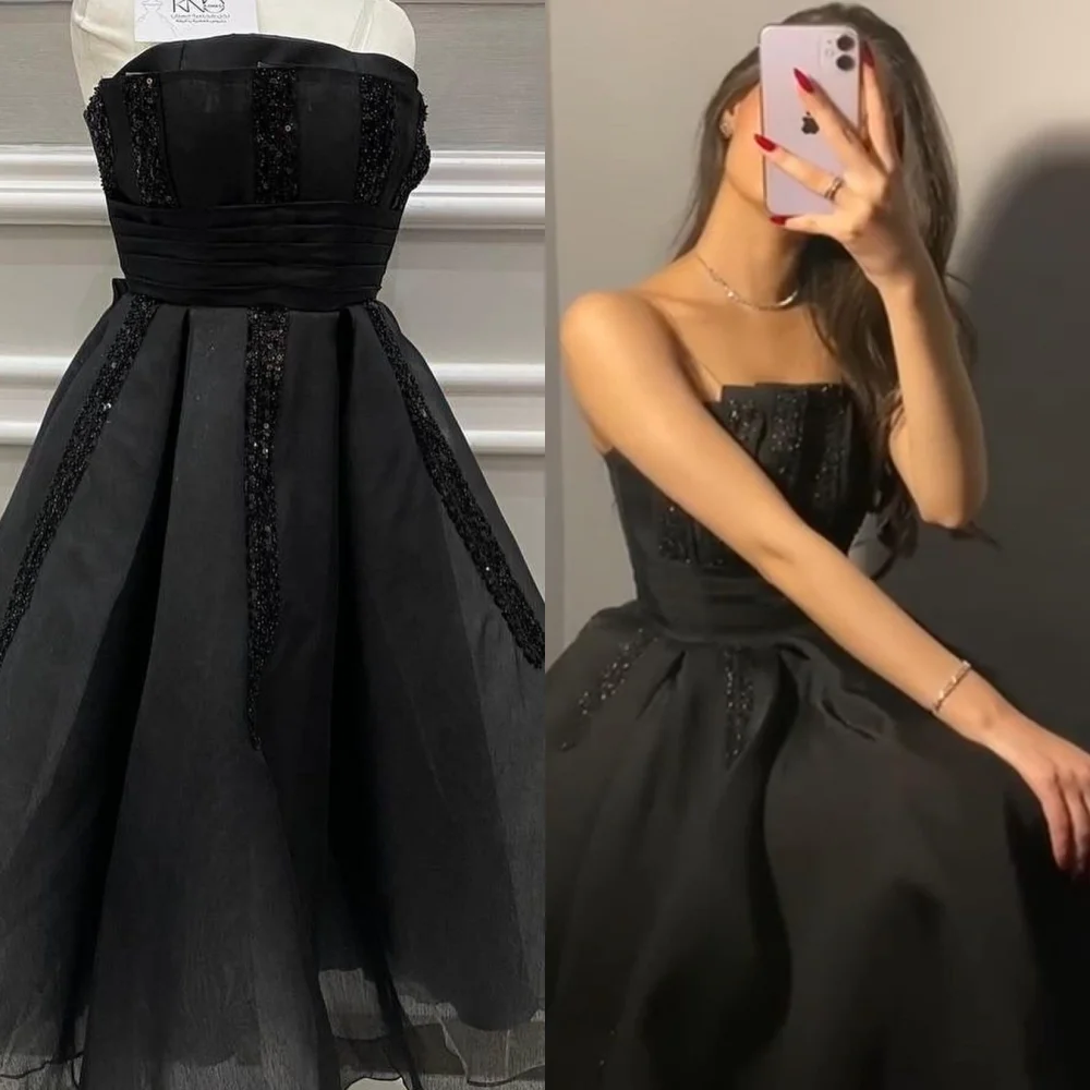 Customized es Simple Exquisite Strapls A-line Beading Organza Formal Occasion Gown שמלות ערב נשים 2023 לחתונה vtido de noche