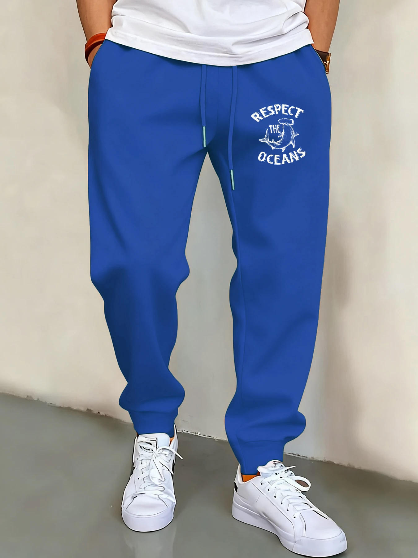 

Respect The Oceans Printing Male Sweatpants Sport Fashion Men'S Pants Street Soft Pant Trendy Comfortable Man Basics Joggers