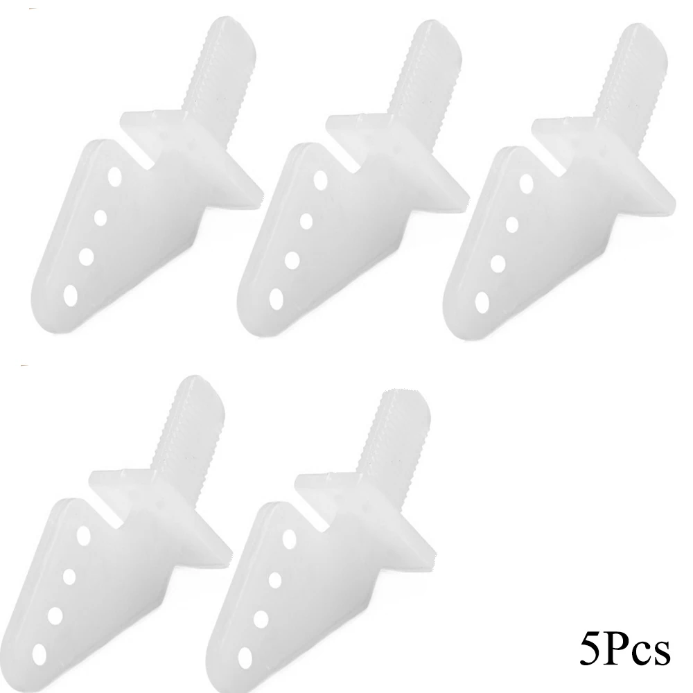 5/10Pcs Hot Nylon White Quick Adjustment Rocker KT Rudder Angle Control Horns RC Model Airplane