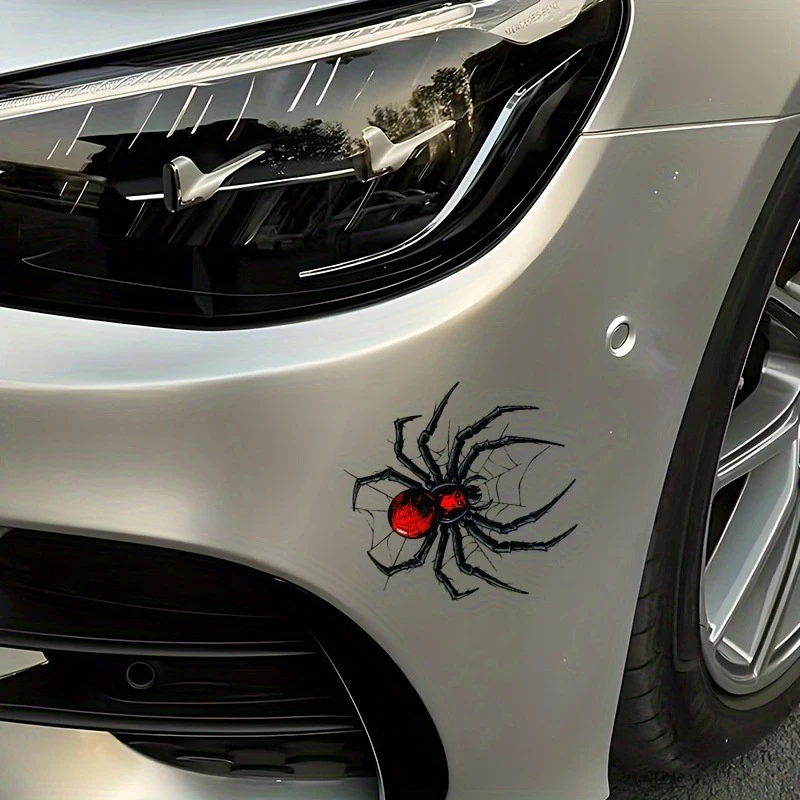 

Funny Spider Motorcycle Stickers Waterproof DIY Motorbike Side Panels Fuel Tank Fairing Vinyl Decals Halloween Decoration