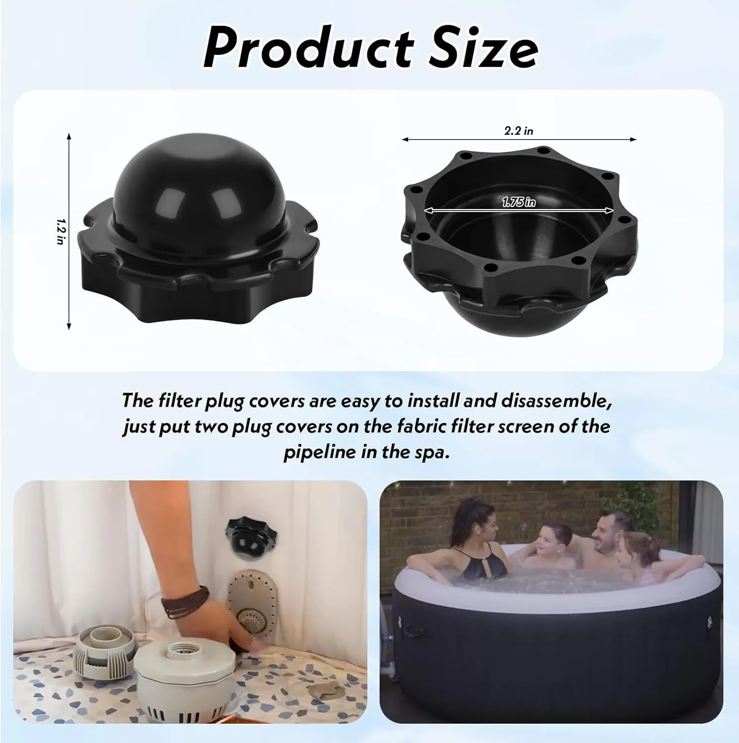 Lay Z Spa Whirlpool Bathtub P6575 Plug Cap Spare Parts Rubber Cap 4Pcs Set For Pumps Filters Fittings Pool Accessories