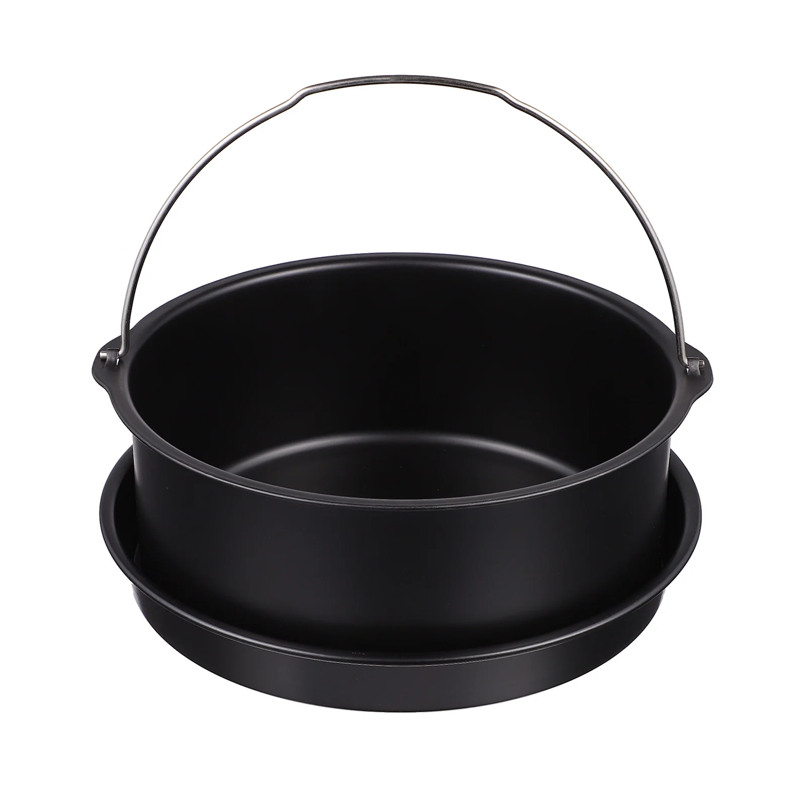 

1Set Cake Basket and Pizza Pan 6 Inch Carbon Steel Non-Stick Air Fryer Accessories Set for Baking Supplies Kitchen Air Fryer