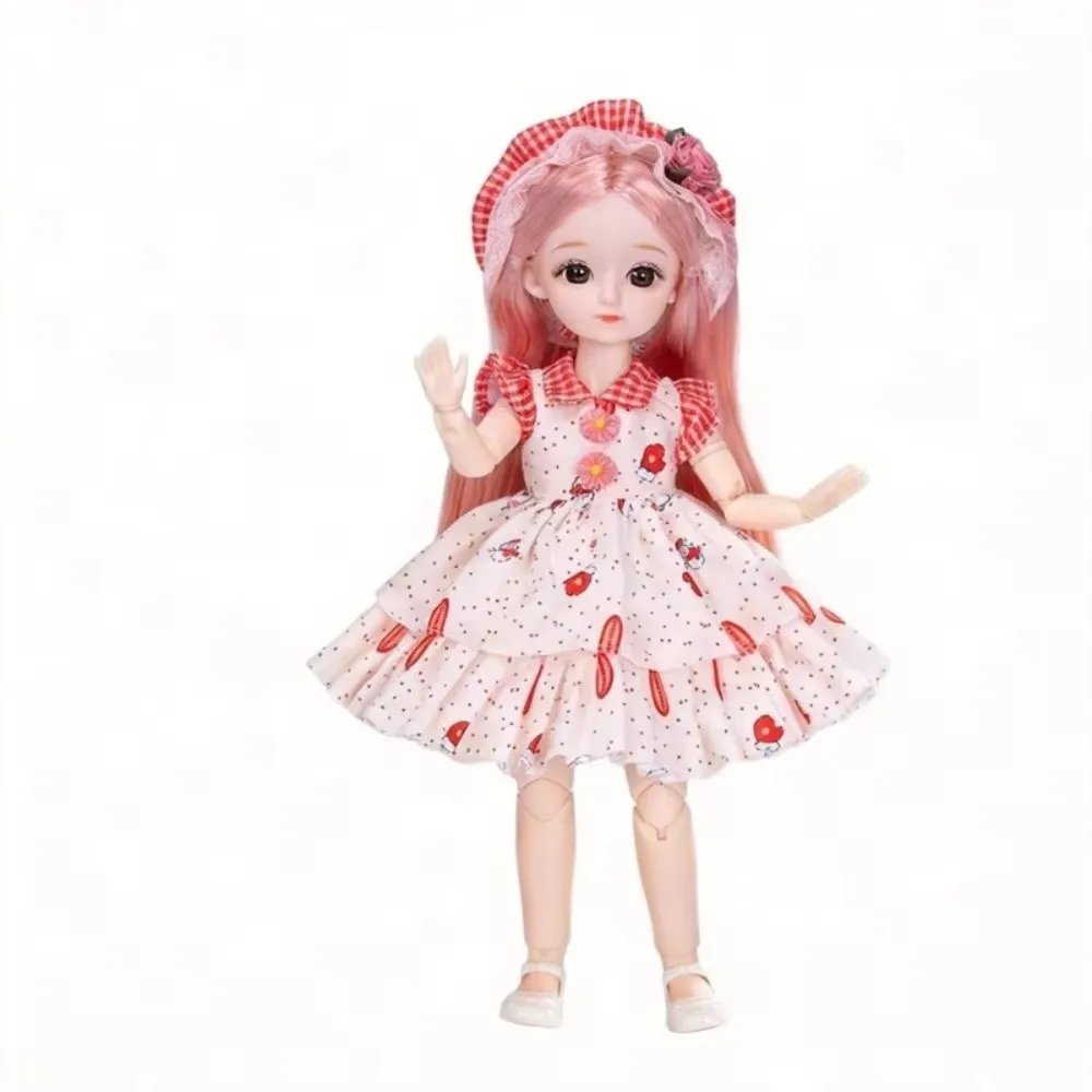 Little Doll Movable Joints Doll 20 Joints Cute Face Princess Doll Simulation Doll with Clothes Dress Up Doll Children