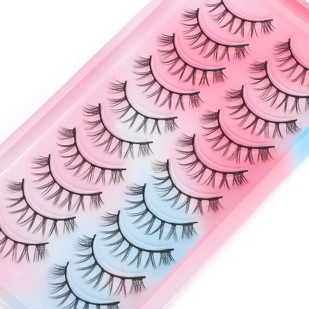 Beauty 3D Silk Fiber False Eyelashes Natural Makeup Messy Eye Extension Tools Thick Cross Handmade Voluminous Lashes