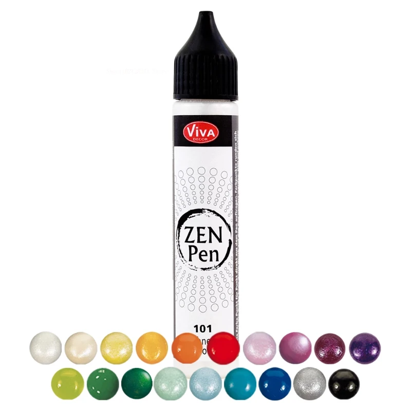 28ml/Bottle German Viva Pearl Pen 3D Three-dimensional Hand-painted Hand Paint Stone Fabric Art Textile DIY Zen Winding Pen