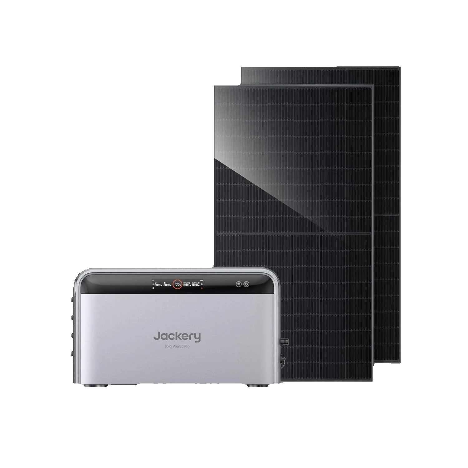 Jackery SolarVault 3 Pro Balkonkraftwerk mit Speicher, 2×450W Glas-Glas Solarmodule, 4 MPPT, 1200W Ausgang, 4000W PV-Eingang, erweiterbarer Speicher 2,52–15,12kWh, Plug & Play