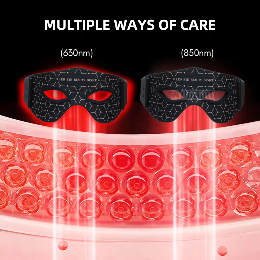 Rechargeable LED Silicone Eye Mask Seven-Color Photon Skin Rejuvenation Eye Beauty Device Comfortable