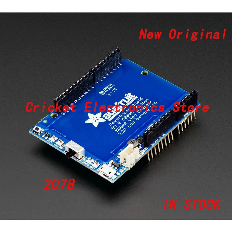 2078 Power Management IC Development Tools PowerBoost 500 Shield Recharge 5V