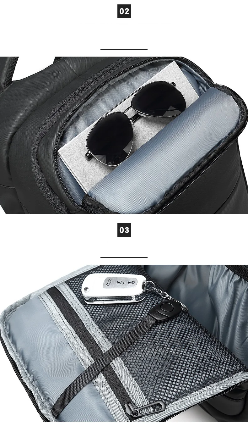 TAGDOT Waterproof Business Backpack 15.6 Inch Men Large Backpack Outdoor Travel Backbag