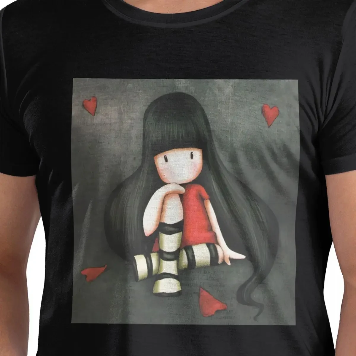 

Santoro Gorjuss футболка из 100% хлопка, мужские футболки большого размера, мужские футболки с круглым вырезом и коротким рукавом, S-6XL