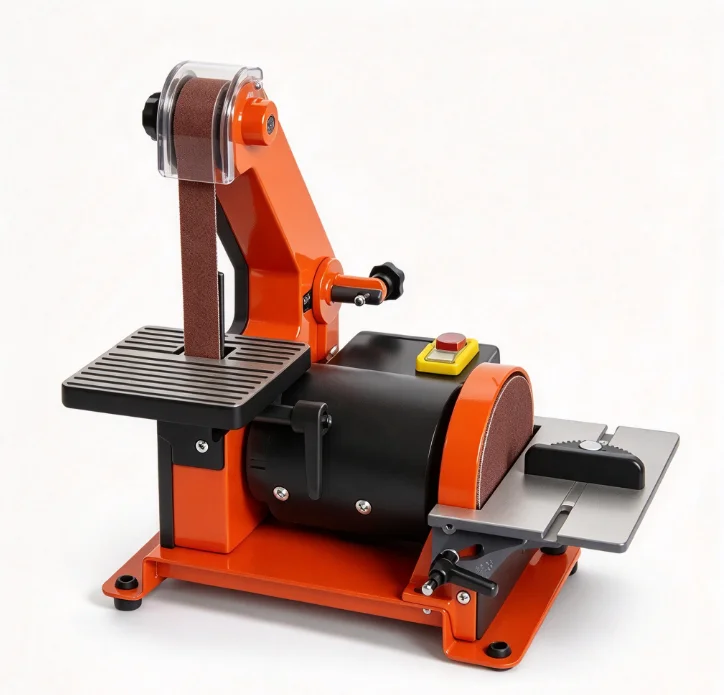 Belt Disc Sander Woodworking Bench Grinder Knife Sharpener Multi-function Vertical Sanding Machine Metal Deburring Polishing Too