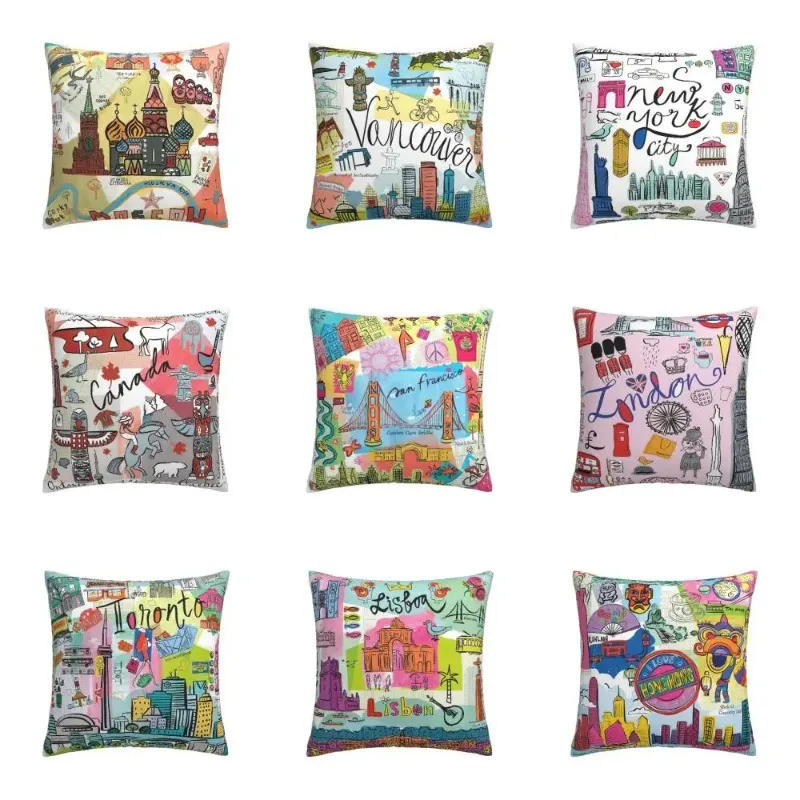 Juste de coussin en lin graffiti nordique, housse de coussin de canapé, décoration personnalisée, 40x40, 45x45, 50x50, 60x60