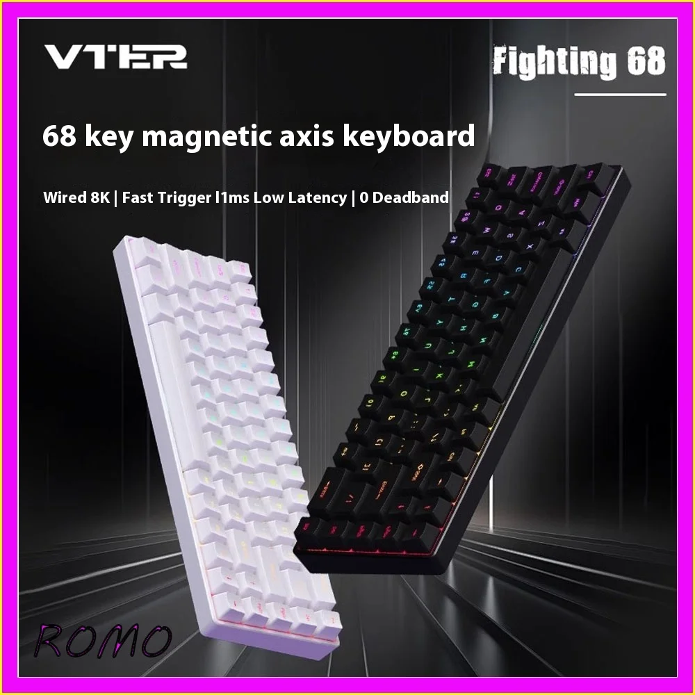 VTER Fighting 68 Magnetic Axis Esports Keyboard Low Latency Full Key Hot Plug Gaming Cable Machine Keyboard csgo varlant fps Pro