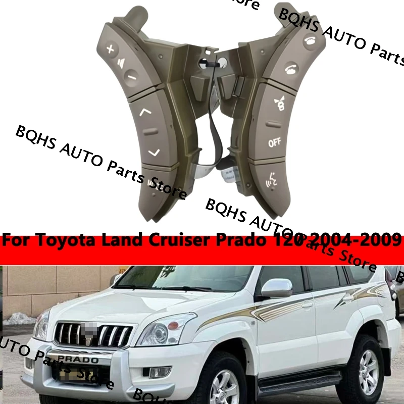 

75B037 Multi-function Car Steering Wheel Control Buttons Switch Styling Buttons For Toyota Land Cruiser Prado 120 2004-2009