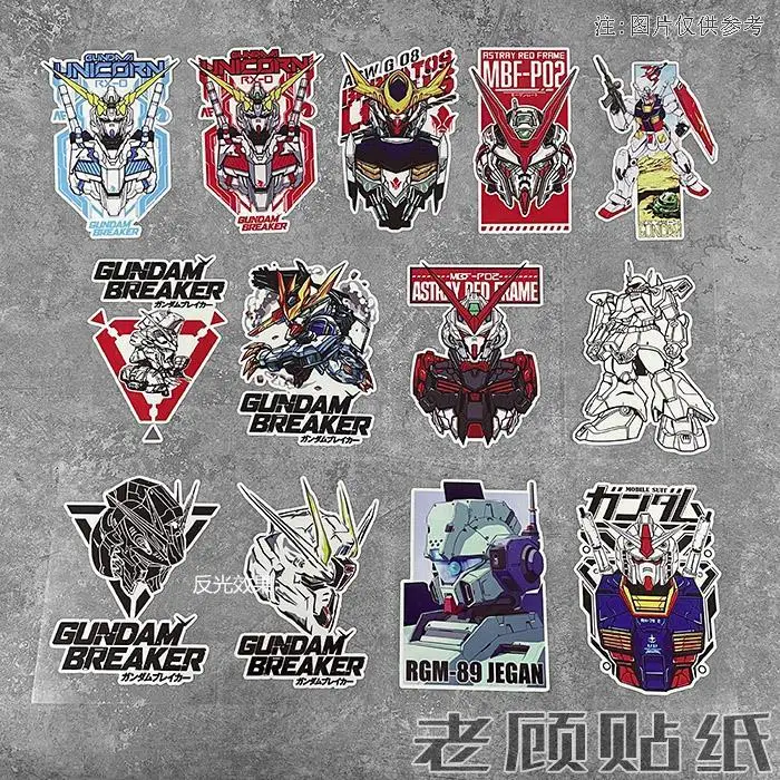 반사 건담 Zagu 스티커 전기 자동차 스티커 방수 수정 된 바디 스티커 자동차 애니메이션 오토바이 장식
