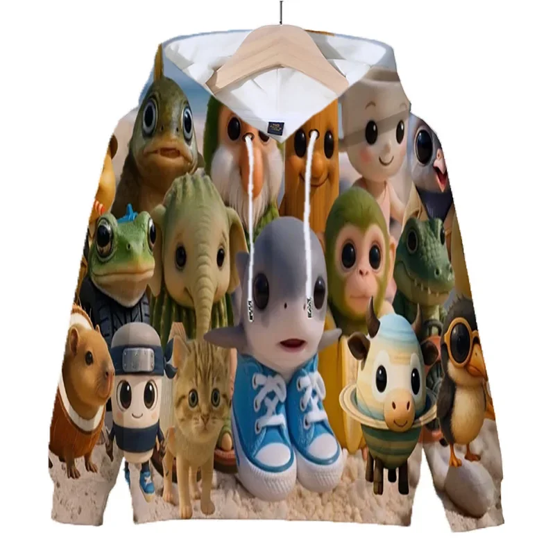 

TUNG Italian Brainrot Shimpanzinni Bananini Casual Hoodie Tralalero Tralala Sweatshirt Hoodied Sports Long Sleeves Kis Hoodies