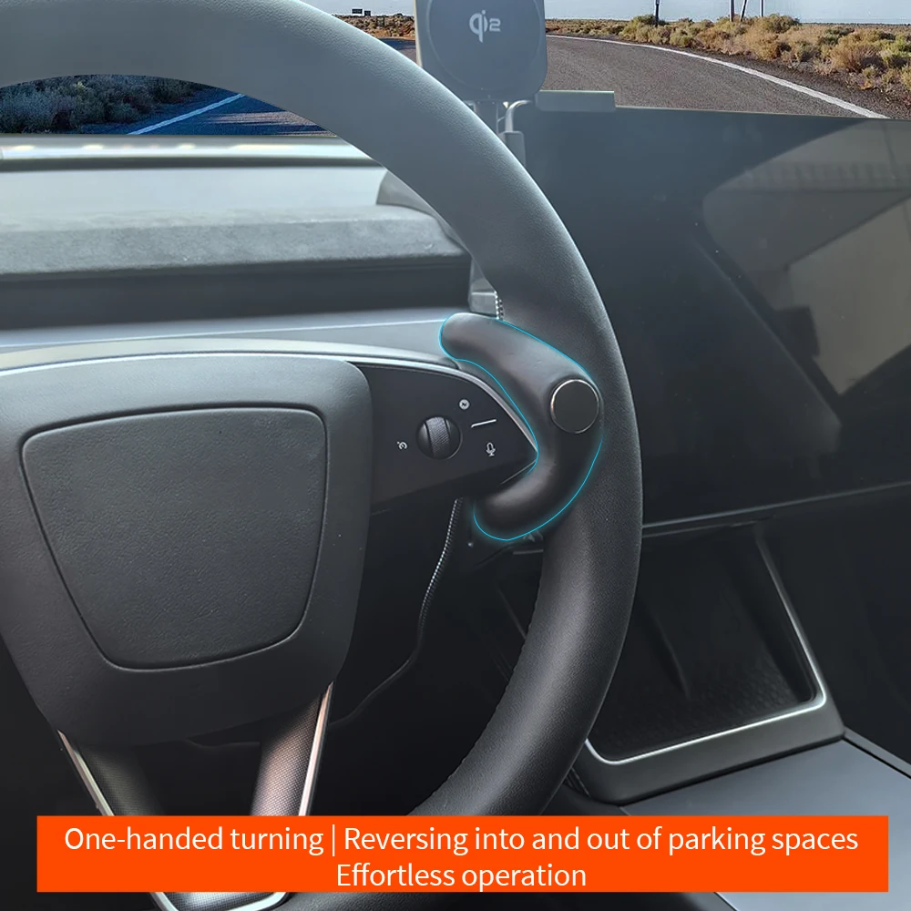 For Tesla Model Y Decor Juniper Model 3 Highland 2025 2026 Turning Steering Wheel Power Booster Spinner Knob Safety Accessory
