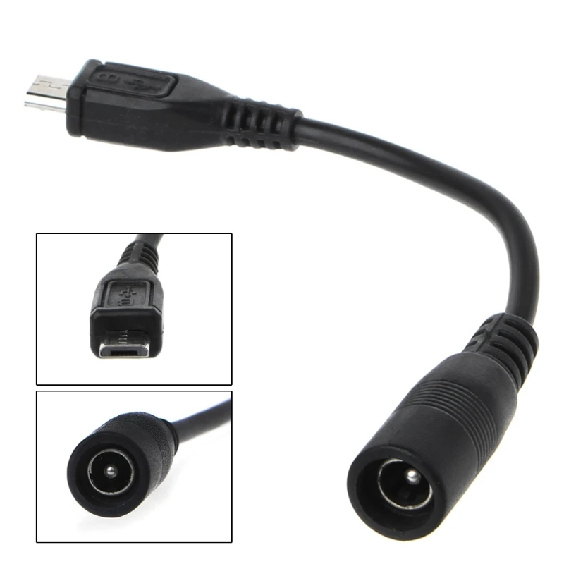 

5.5x2.1mm for DC Power Plug Waterproof for Jacket Female To Micro USB Male Adapt