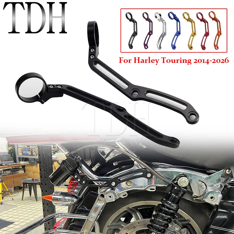 Motorcycle Rear Remote Reservoir Suspension Shocks Mount Frame Mount For Harley Touring FLHX FLHXS FLHTCU FLHR FLHTK 2014-2026