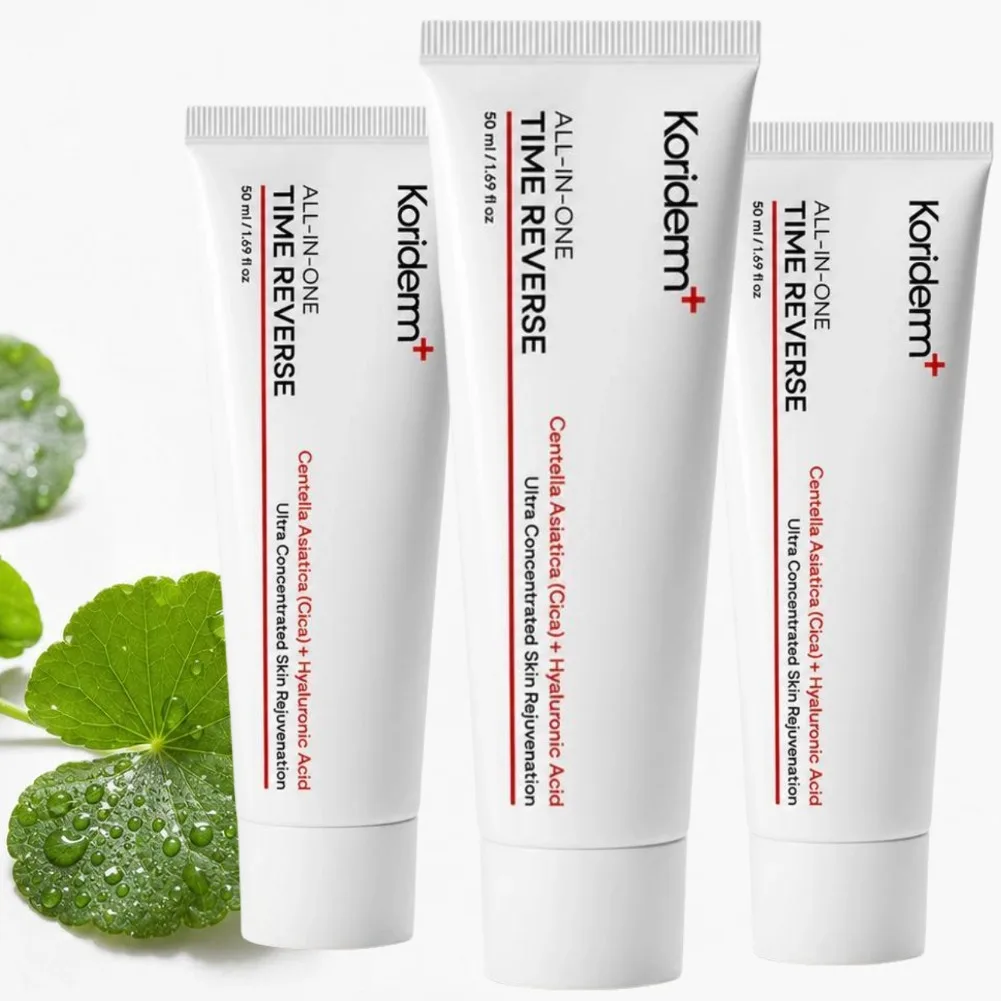 Koriderm+ Korean Time Reversal Face Plumping Repair Cream,Centella Asiatica All-in-One Wrinkle Skin Care Cream For Eye Face Neck
