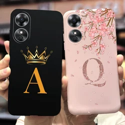 For Oppo A17 Case CPH2477 Luxury Letters Cover Soft Silicone Phone Case For Oppo A17K A 17 OppoA17 Back Cover 6.56'' Fundas Capa
