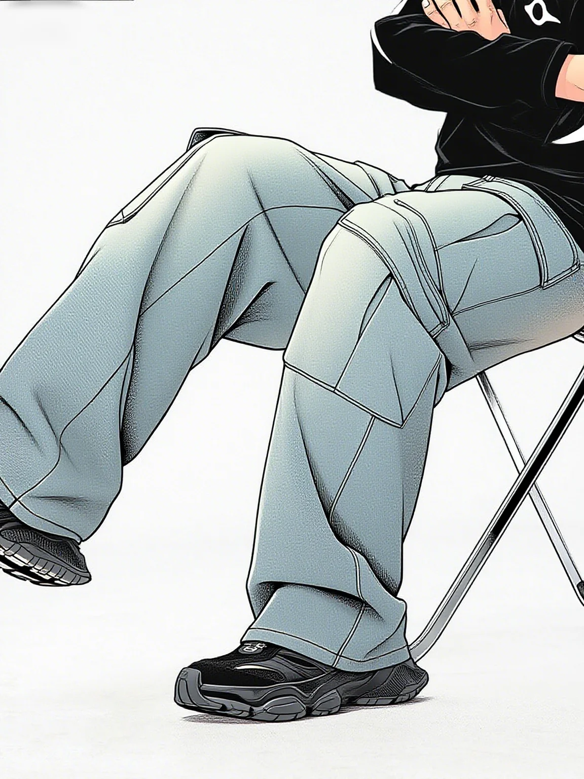 سراويل عمل فضفاضة جديدة للرجال لعام 2025 مع جيوب متعددة وأرجل واسعة، ملابس شارع فضفاضة مغسولة كلاسيكية، سراويل جينز بأربعة جيوب