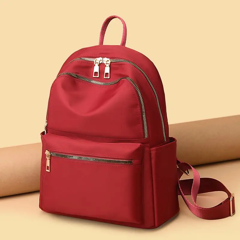 Fashionable Large Capacity Canvas Backpack Women's Travel Lightweight Oxford Cloth Multi-Functional Casual School Bag