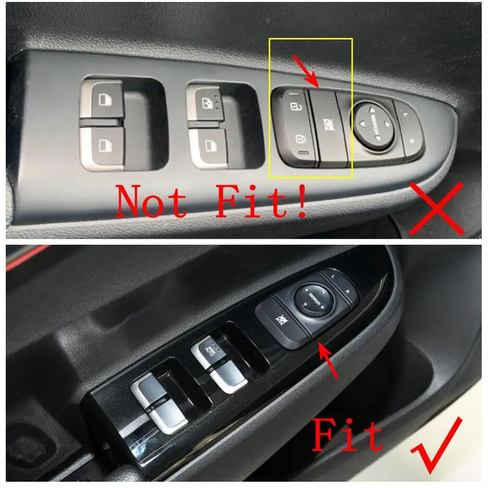 Carbon Fiber Accessories Water Cup Holder Head Light Window Lift Button AC Air Panel Cover Trim For Kia Rio 4 X-line 2017 - 2020