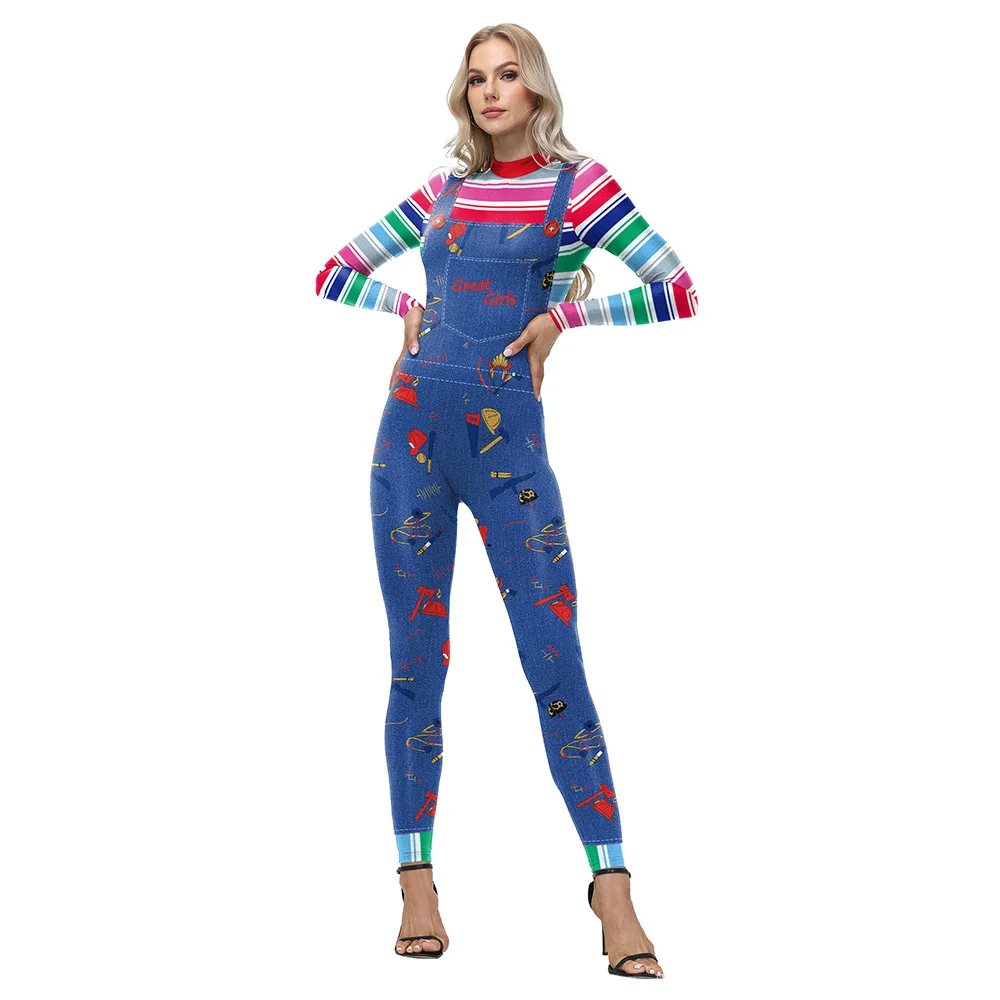 

Женский костюм с 3D-принтом Ramos, костюм на Хэллоуин, оригинальный дизайн, длинные брюки с высокой талией Fem Cusers Love It