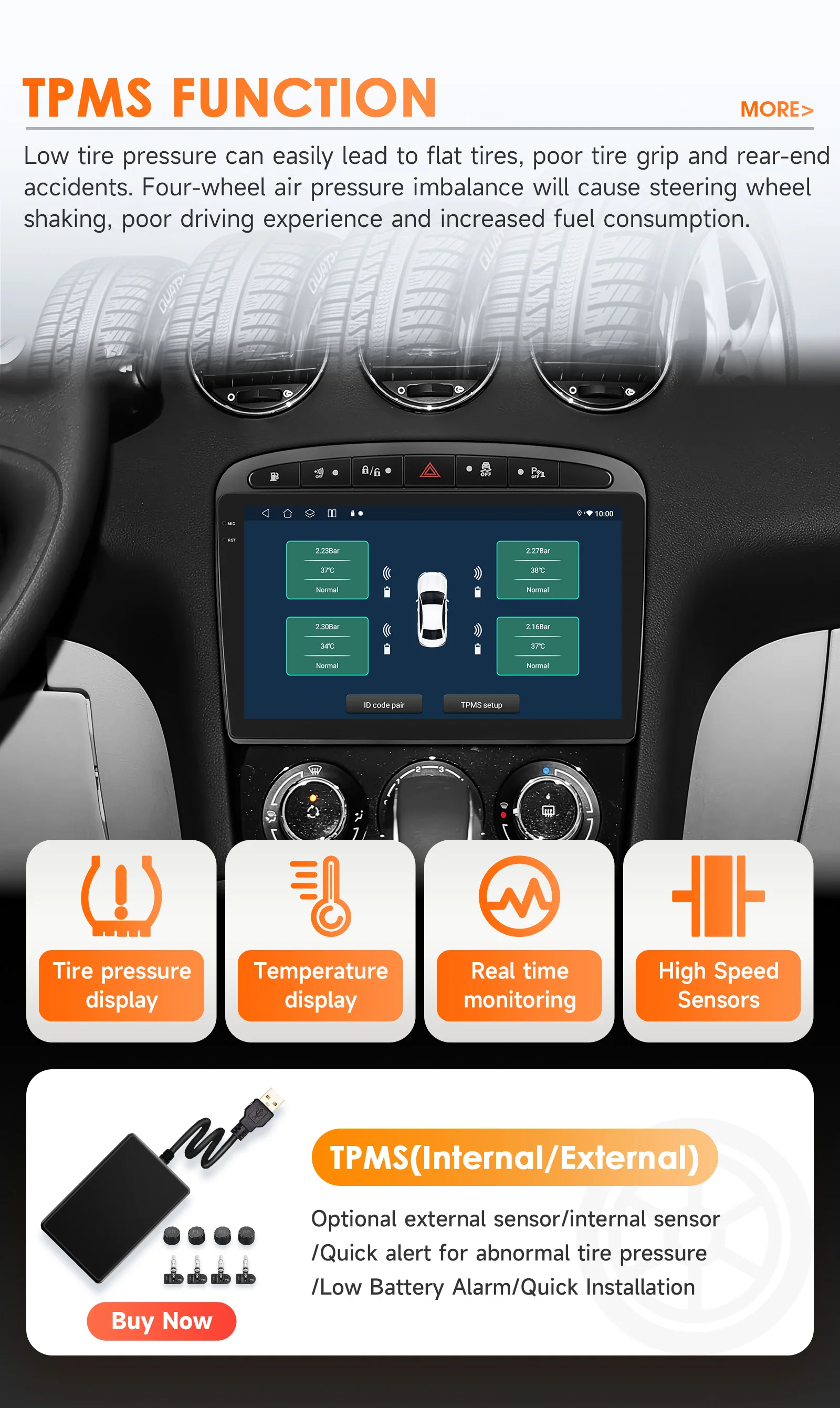 Hizpo 9inch 2Din Wireless CarPlay Android Auto Car Radio for 308 308S 408 2012 - 2020 Headunit DSP RDS BT 4G GPS Navi 360° CAM