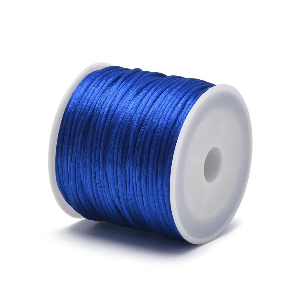 1,5 mm ambachten satijnen rattail koord string van nylon voor Chinese knoop, macramé, trim, sieraden maken 24 yards