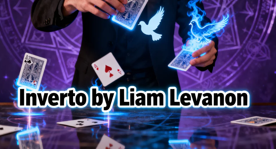 5Pcs Inverto by Liam Levanon, Street Magic Tricks, Gimmick Cards, Visual Illusion, Fun Magician Close-Up Props for Performers