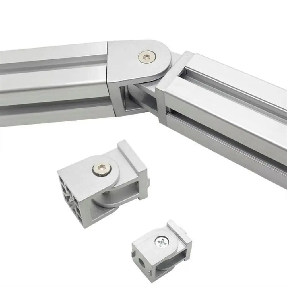 Zinc Alloy Hinge Connector Sliding Base Adjustable Hinge Pivot Joint Connector Aluminum Profile Flexible Pivot
