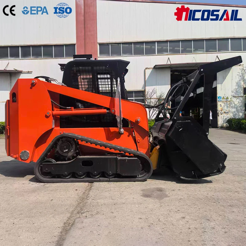 

EPA Certified Skid Steer Loader Small Track Loader For Farm Garden Use With Attachments