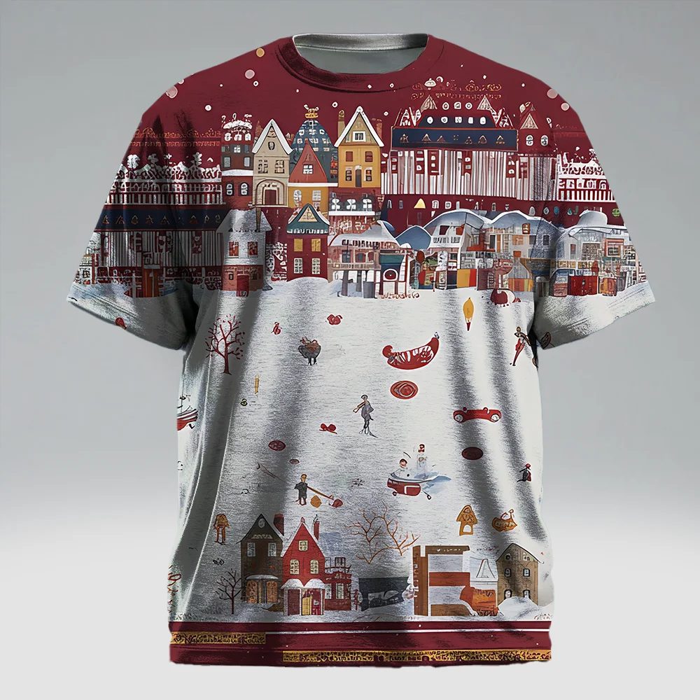 

S-9xl, большие размеры, большой и высокий короткий рукав (Рождественский элемент), стильные красно-зеленые оттенки, легкие, подходят для комфорта на весь день